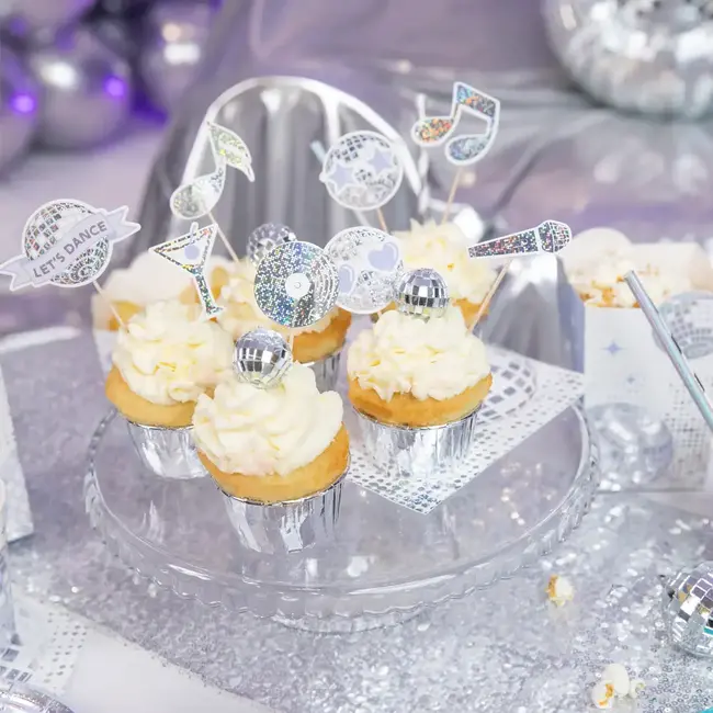 Taart Toppers Disco Fever -11cm - 8 st