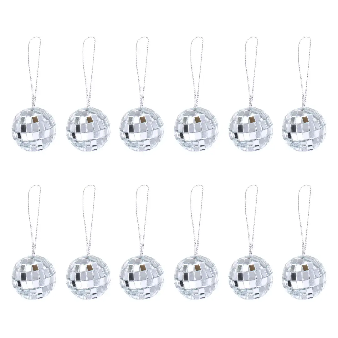 GUOYOU Kersthangers, 24 stuks, mini-discoballen, kerstboomhanger, spiegelbol, 3 cm, discobal, decoratie, kerstboomhanger, decoratie, hanger, Kerstmis, feestdecoratie, taarten, accessoires GUOYOU Kersthangers, 24 stuks, mini-discoballen, kerstboomhanger, spiegelbol, 3 cm, discobal, decoratie, kerstboomhanger, decoratie, hanger, Kerstmis, feestdecoratie, taarten, accessoires
