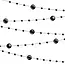 PartyPal Black Garland  with balls - 6,5 mtr - 7mm
