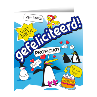 Paperdreams Wenskaart - Gefeliciteerd cartoon