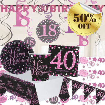 Sparkling - Pink & Black