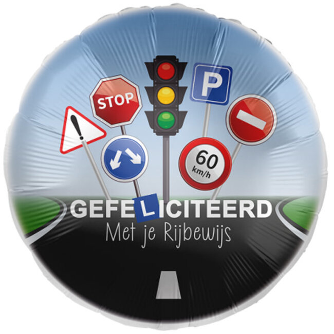 Folieballon Rijbewijs - 45cm