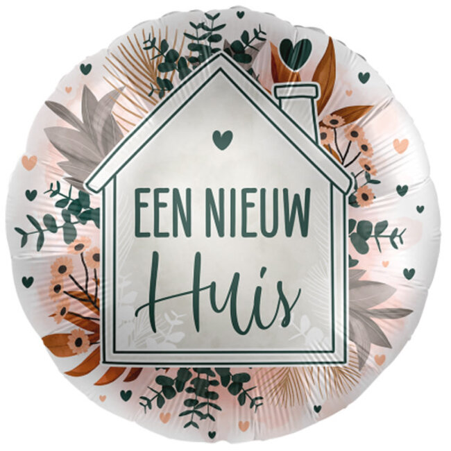 Folieballon Een Nieuw Huis - 45cm