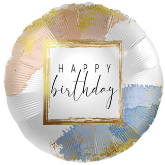 Everloon Folieballon Happy Birthday - Goud