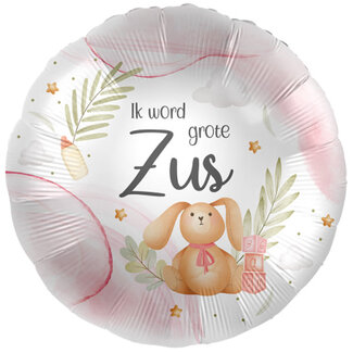 Everloon Folieballon Grote zus – Haas