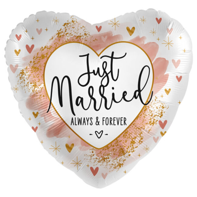 Folieballon Just Married - Always & Forever- 45cm