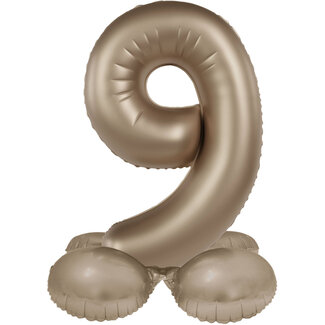Folatex Folieballon met Standaard Cijfer 9 Starlight Gold