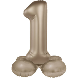 Folatex Folieballon met Standaard Cijfer 1 Starlight Gold