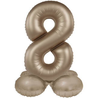 Folatex Folieballon met Standaard Cijfer 8 Starlight Gold