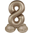 Folatex Folieballon met Standaard Cijfer 8 Starlight Gold