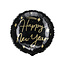 PartyDeco Folieballon Happy New Year Black
