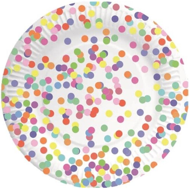 Bordjes Confetti - 23cm - 8st
