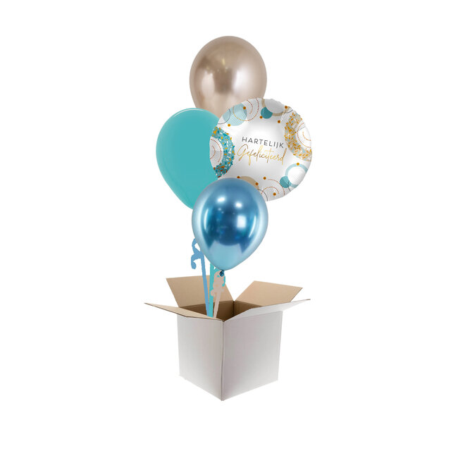 Gefeliciteerd Aqua Blue Set