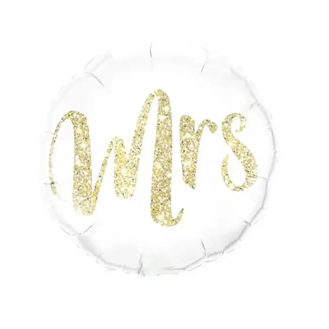 Folieballon - Mrs. Glitter Goud