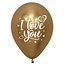 Helium Ballonnen  I Love You Sparkly - 28cm - 2 stuks