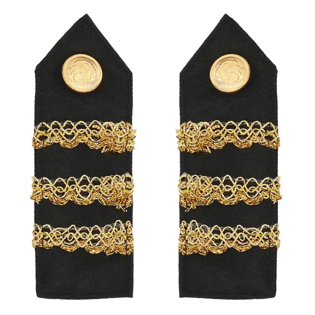 Set Kapitein (partybril, badge en schouderstukken)