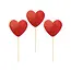 Prikkertjes Hartjes Rood - 6 st - 4x9 cm