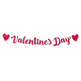 PartyPal Valentijnsdag Banner Rood