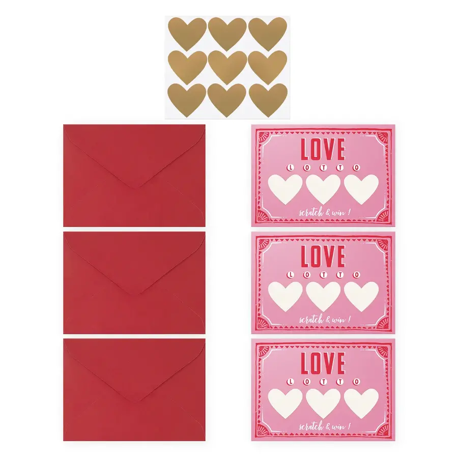 Liefde Valentijnsdag Kraskaart DIY - 3st.-4