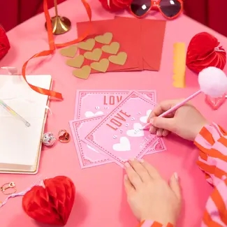 PartyPal Liefde Valentijnsdag Kraskaart DIY - 3st.