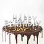 PartyPal Kaarsjes Happy Birthday - Zilver