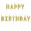 Kaarsjes Happy Birthday - Goud