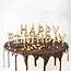 Kaarsjes Happy Birthday - Goud