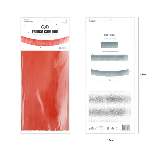 Fringe Garland - Red - 30x300cm