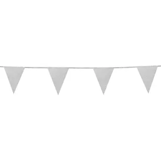 Boland Sparkling Silver Glitter Vlaggenlijn - 6 meter - 16X20CM