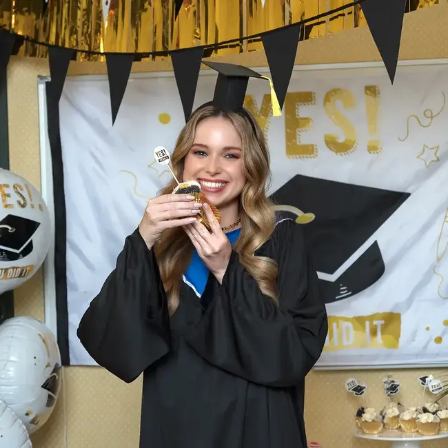 Sparkling Black Glitter Vlaggenlijn - 6 meter - 16X20CM