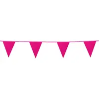 thumb-Sparkling Fuchsia Glitter Vlaggenlijn - 6 meter - 16X20CM-2