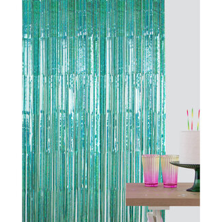 Folat Deurgordijn Folie Turquoise Holografisch - 2(H)x1(B)cm
