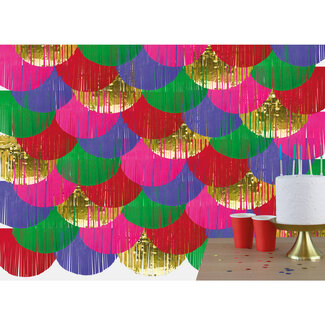 Folat Party Fringe Backdrop Meerkleurig - 2x2m (10 stroken)