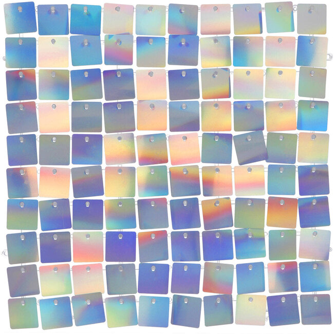 Bachdrop Shimmer Panel - Iridescent Sequins - 12 x 30x30cm