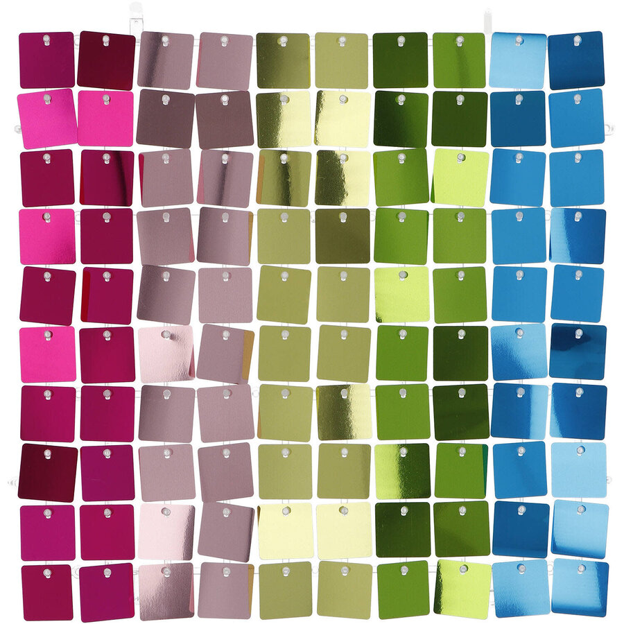 Bachdrop Shimmer Panel - Multi Color Sequins - 12 x 30x30cm-2