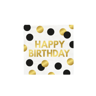 Paperdreams Servetten Celebration Happy Birthday - 16st - 16x16cm