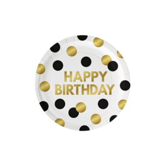 Paperdreams Bordjes Celebration Happy Birthday - 8st - 23cm