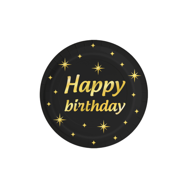 Bordjes Classy Party Happy Birthday - 8st - 23cm