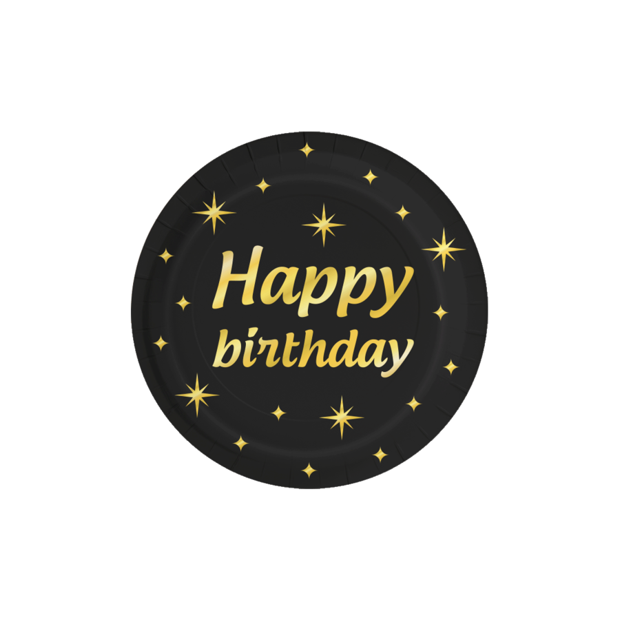 Bordjes Classy Party Happy Birthday - 8st - 23cm-1
