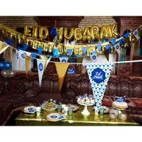 thumb-Vlaggenlijn 'Eid Mubarak' - 30 x 20 cm - 6 mtr-3
