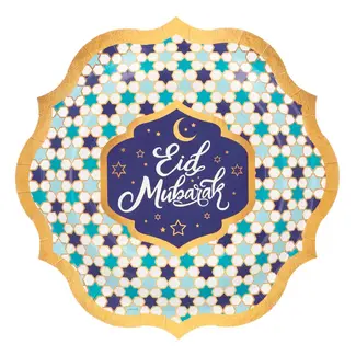 Boland Bordjes Eid Mubarak - 23cm - 8 st