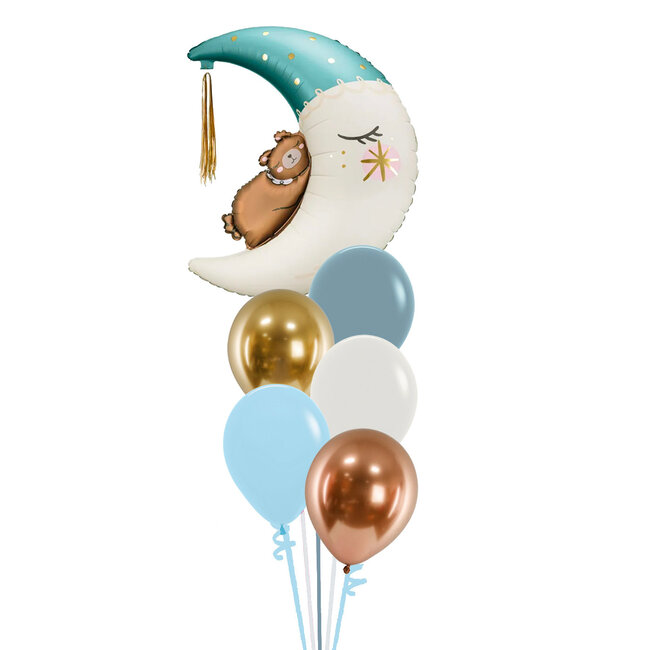 Baby Teddy On The Moon Blue Set