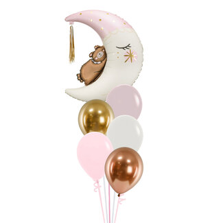 Sempertex Baby Teddy On The Moon Pink Set