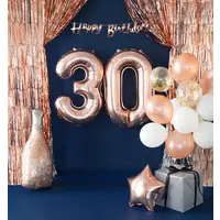 thumb-LetterBanner Happy Birthday - rosé goud - 20x101cm-2
