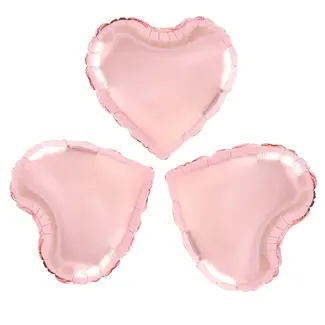 PartyPal Mini Folie Hartjes Rosé Gold - 3 st - 22cm