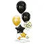 DIY Balloon Table Decoration - Happy Birthday Black & Gold