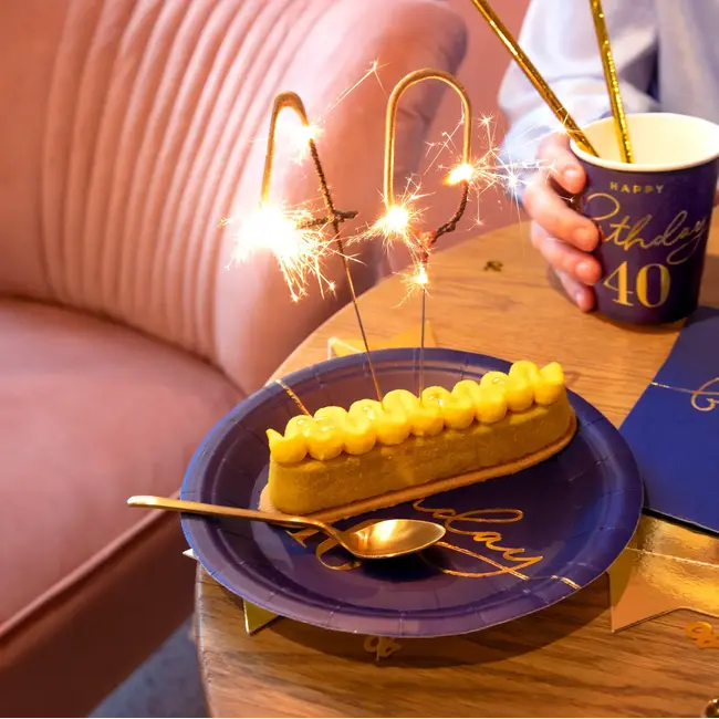 Bordjes Kings Blue 40 Birthday - 18cm - 6st