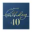 PartyPal Servetten Kings Blue 40 Birthday - 10st - 33x33cm