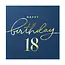 PartyPal Servetten Kings Blue 18 Birthday - 10st - 33x33cm