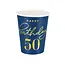 PartyPal Bekertjes Kings Blue 50 Birthday - 220cm - 6st